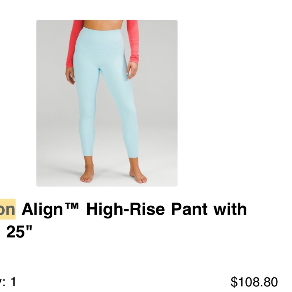 🍋🧘‍♀️Lululemon Align High Rise Leggings with pockets Size 4